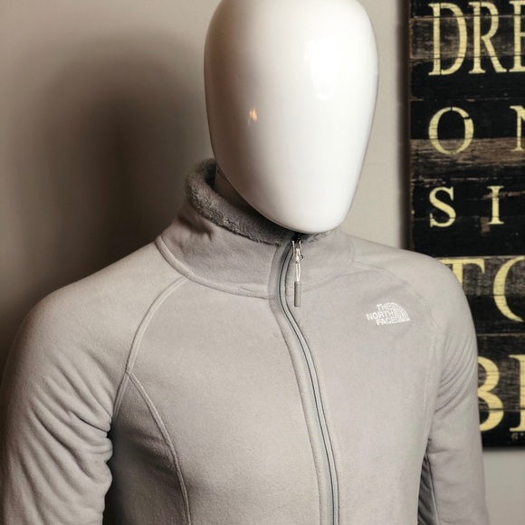The North Face Gray Zip-Up Fleece Small S - Picture 3 of 7